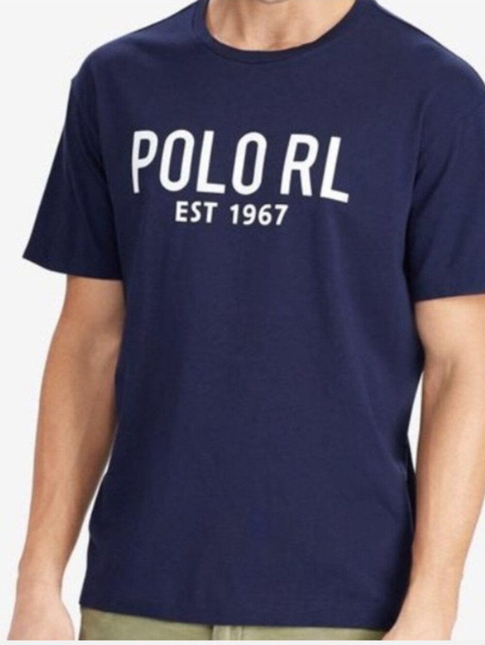 Polo Ralph Lauren Shirt Mens XL Blue Polo RL Est 1967 Graphic Tee T-Shirt Casual